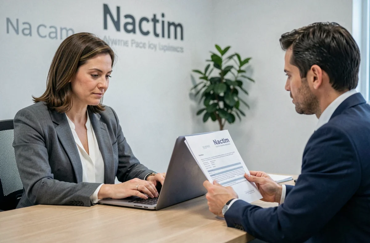 Consultante Nactim en entretien de recrutement avec un candidat dans l'agence du Var