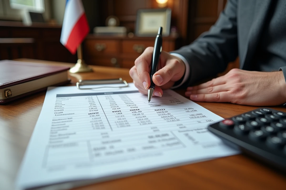 Gros plan sur une fiche de salaire de fonctionnaire avec calculatrice et stylo, analyse de la revalorisation salariale 2026