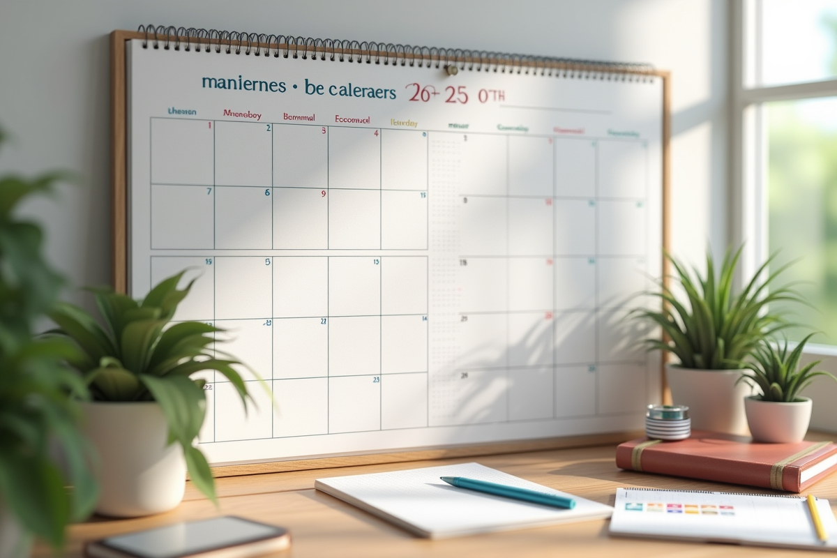 calendrier projet