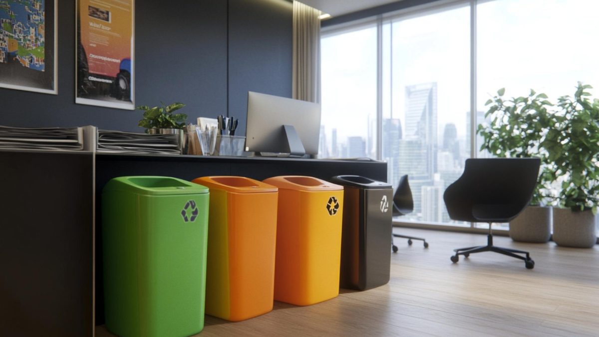 Poubelles de tri pour bureaux : allier design, fonctionnalité et écologie au quotidien